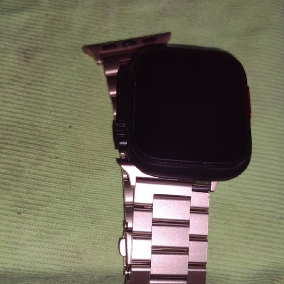 Apple Ultra Stylish Black and Silver Smartwatch Titanium - Picture 1 of 2